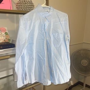 Light blue button up